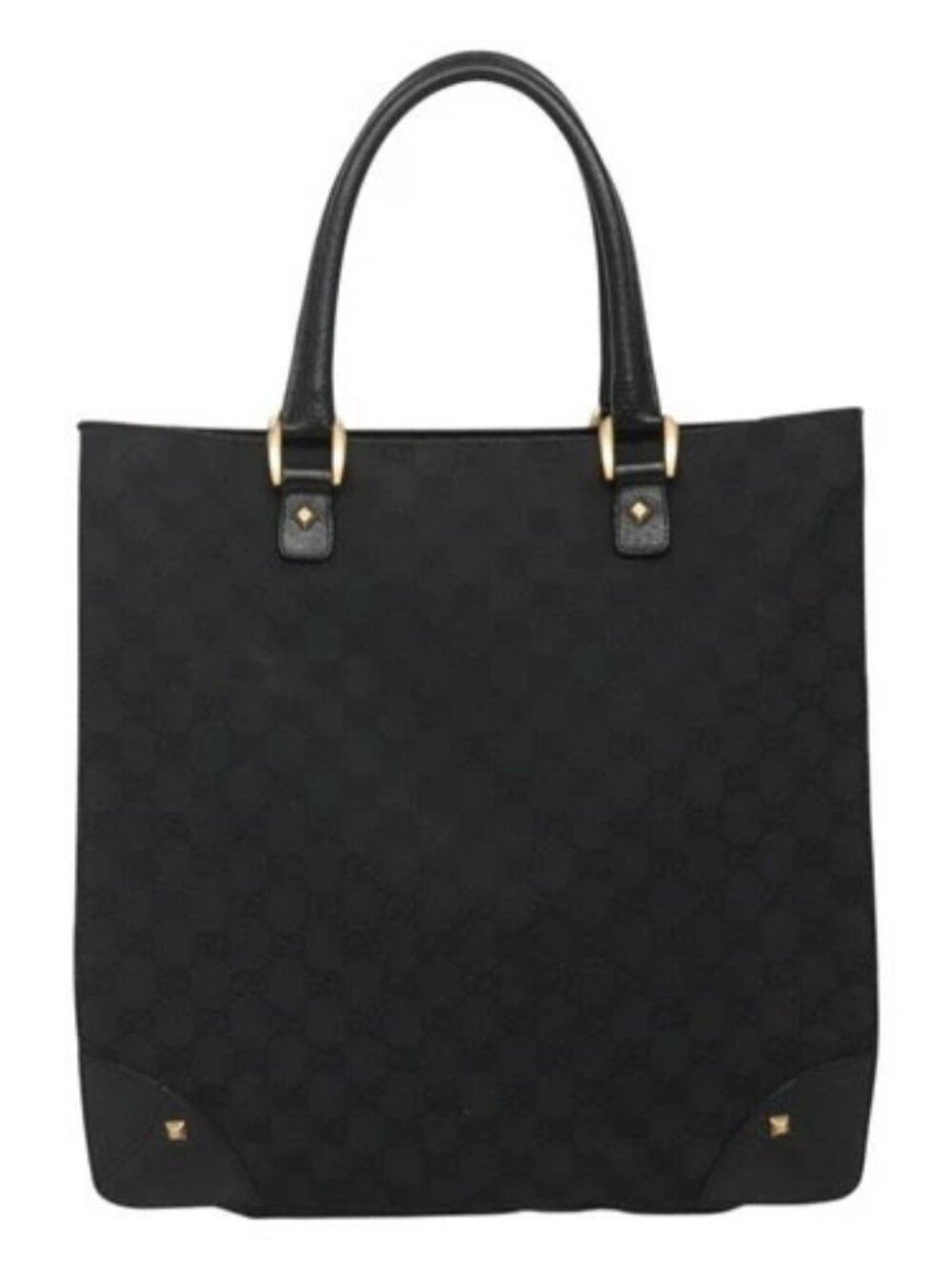 GUCCI GG Canvas Tote Bag Black 120898 Auth nb109 - Picture 2 of 16